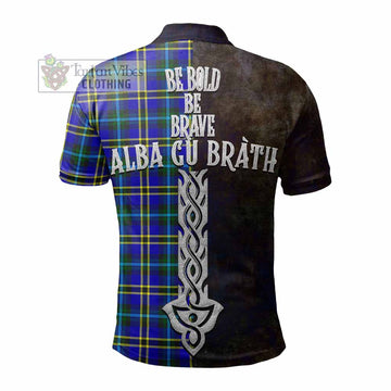 Hope Tartan Family Crest Polo Shirt Alba Gu Brath Be Brave Lion Ancient Style - Tartan Vibes Clothing