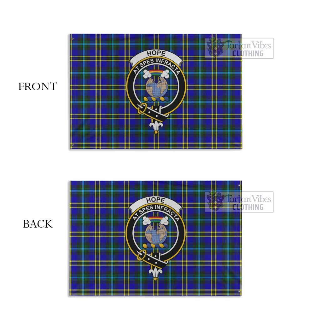 Tartan Vibes Clothing Hope Tartan House Flag with Family Crest