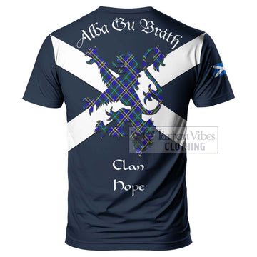 Hope Tartan Lion Rampant T-Shirt Proudly Display Your Heritage with Alba Gu Brath and Clan Name