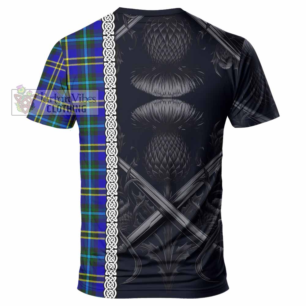 Tartan Vibes Clothing Hope Tartan T-Shirt with Family Crest Cross Sword Thistle Celtic Vibes