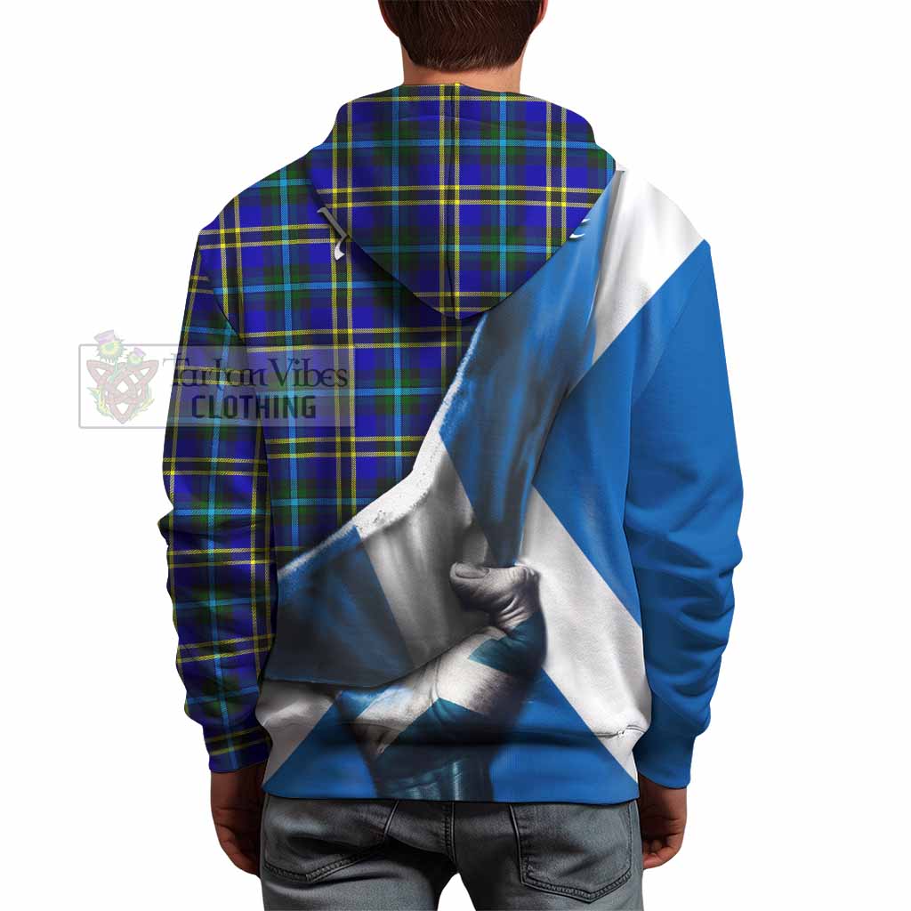 Tartan Vibes Clothing Hope Tartan Hoodie with Family Crest Scotland Patriotic Style