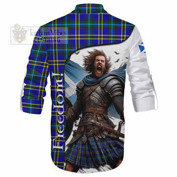 Hope Crest Tartan Ghillie Kilt Shirt Inspired by the Freedom of Scottish Warrior