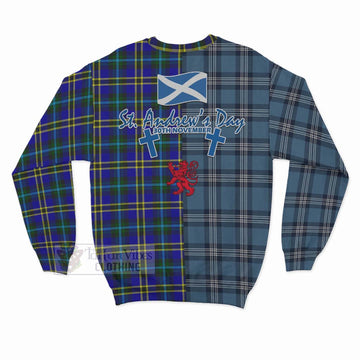 Hope Tartan Sweatshirt Happy St. Andrew's Day Half Tartan Style