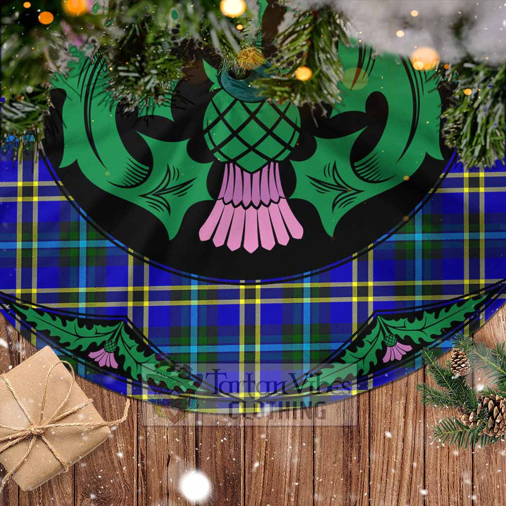 Tartan Vibes Clothing Hope Tartan Christmas Tree Skirt Scottish Thistle Style