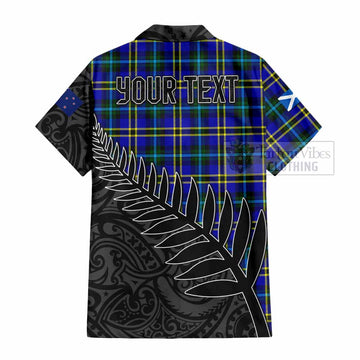 Hope Crest Tartan Short Sleeve Button Shirt with New Zealand Silver Fern Half Style