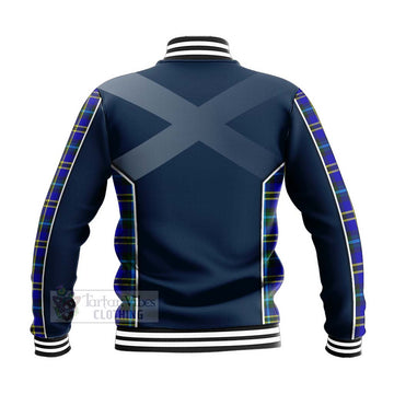 Hope Tartan Baseball Jacket with Family Crest and Scottish Thistle Vibes Sport Style