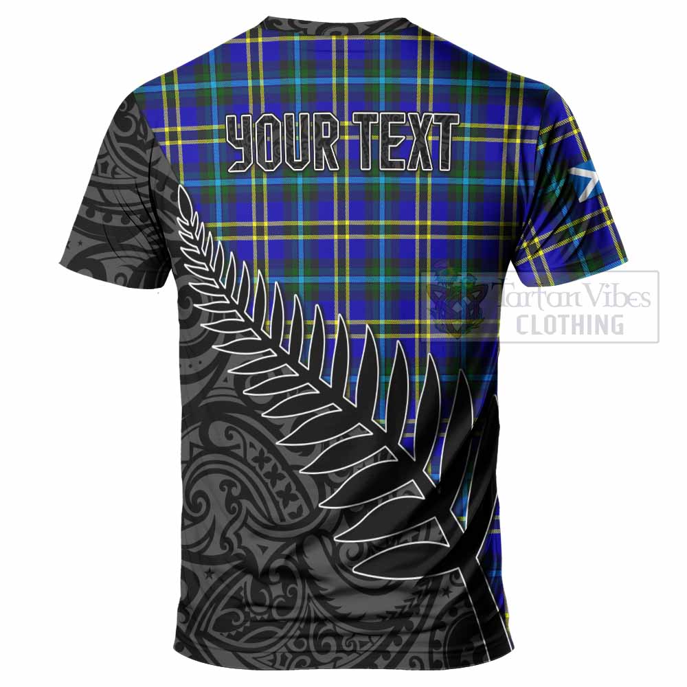 Tartan Vibes Clothing Hope Crest Tartan T-Shirt with New Zealand Silver Fern Half Style