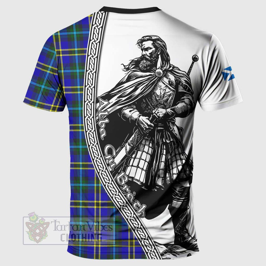 Tartan Vibes Clothing Hope Tartan Clan Crest T-Shirt with Highlander Warrior Celtic Style