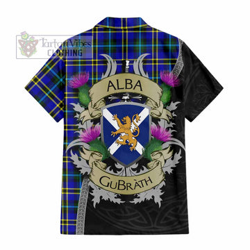 Hope Tartan Family Crest Hawaiian Shirt Lion Rampant Royal Thistle Shield Celtic Inspired - Tartan Vibes Clothing