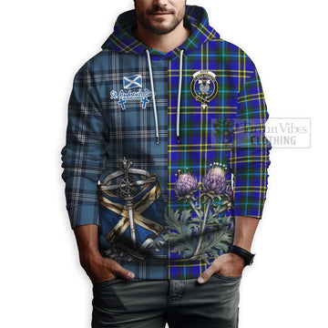 Hope Tartan Hoodie Happy St. Andrew's Day Half Tartan Style