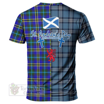 Hope Tartan T-Shirt Happy St. Andrew's Day Half Tartan Style