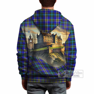 Hope Tartan Family Crest Hoodie with Scottish Ancient Castle Style - Tartan Vibes Clothing