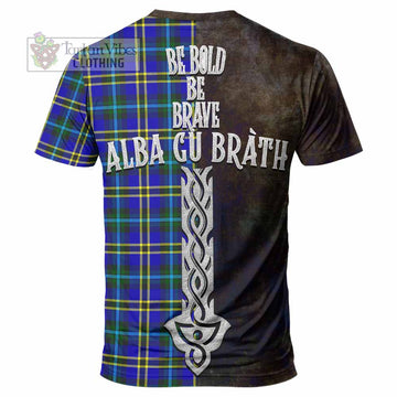 Hope Tartan Family Crest T-Shirt Alba Gu Brath Be Brave Lion Ancient Style - Tartan Vibes Clothing