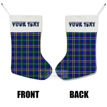 Hope Tartan Christmas Stocking with Personalized Text