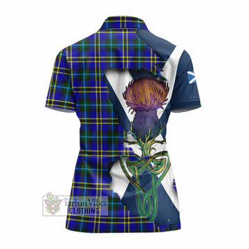 Hope Tartan Family Crest Women's Polo Shirt Scottish Thistle Celtic Inspired - Tartan Vibes Clothing