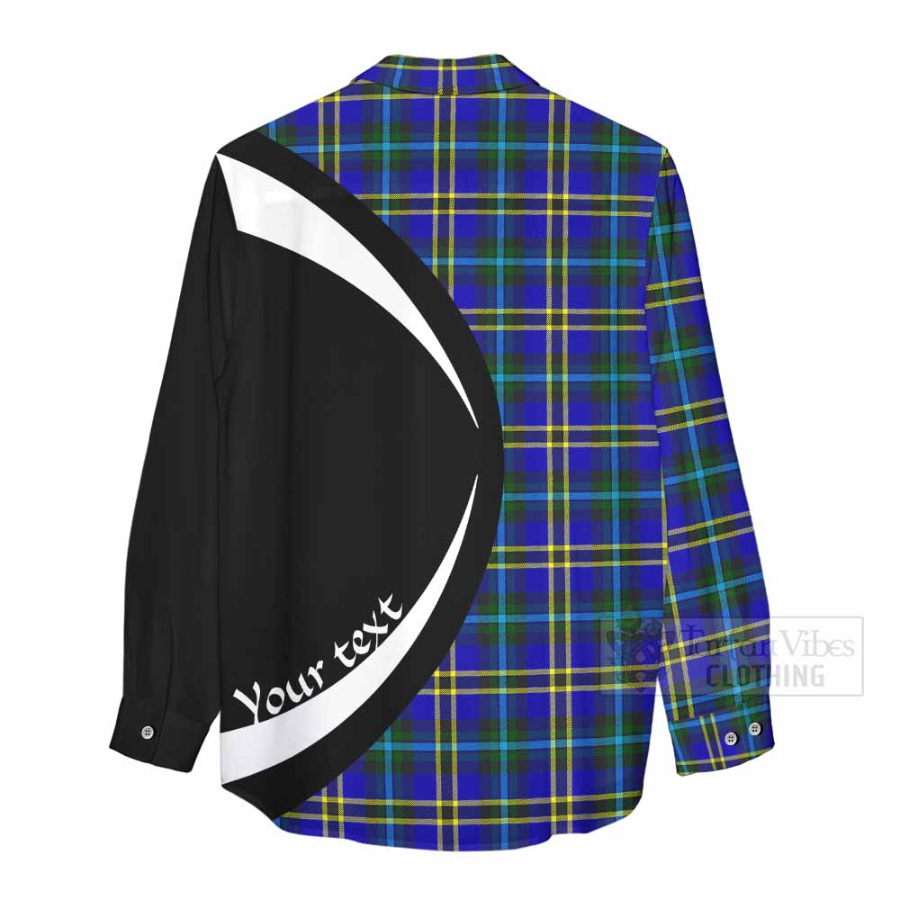 Tartan Vibes Clothing Hope Tartan Women's Casual Shirt with Family Crest Circle Style