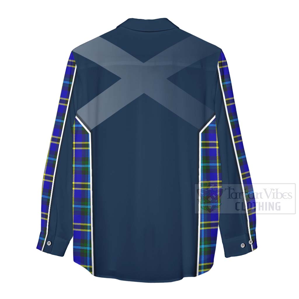 Tartan Vibes Clothing Hope Tartan Women's Casual Shirt with Family Crest and Scottish Thistle Vibes Sport Style