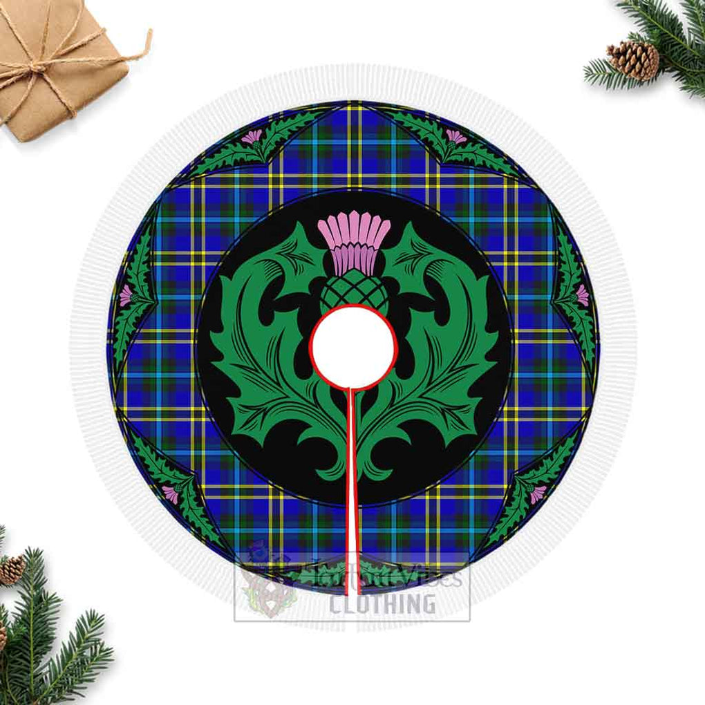 Tartan Vibes Clothing Hope Tartan Christmas Tree Skirt Scottish Thistle Style