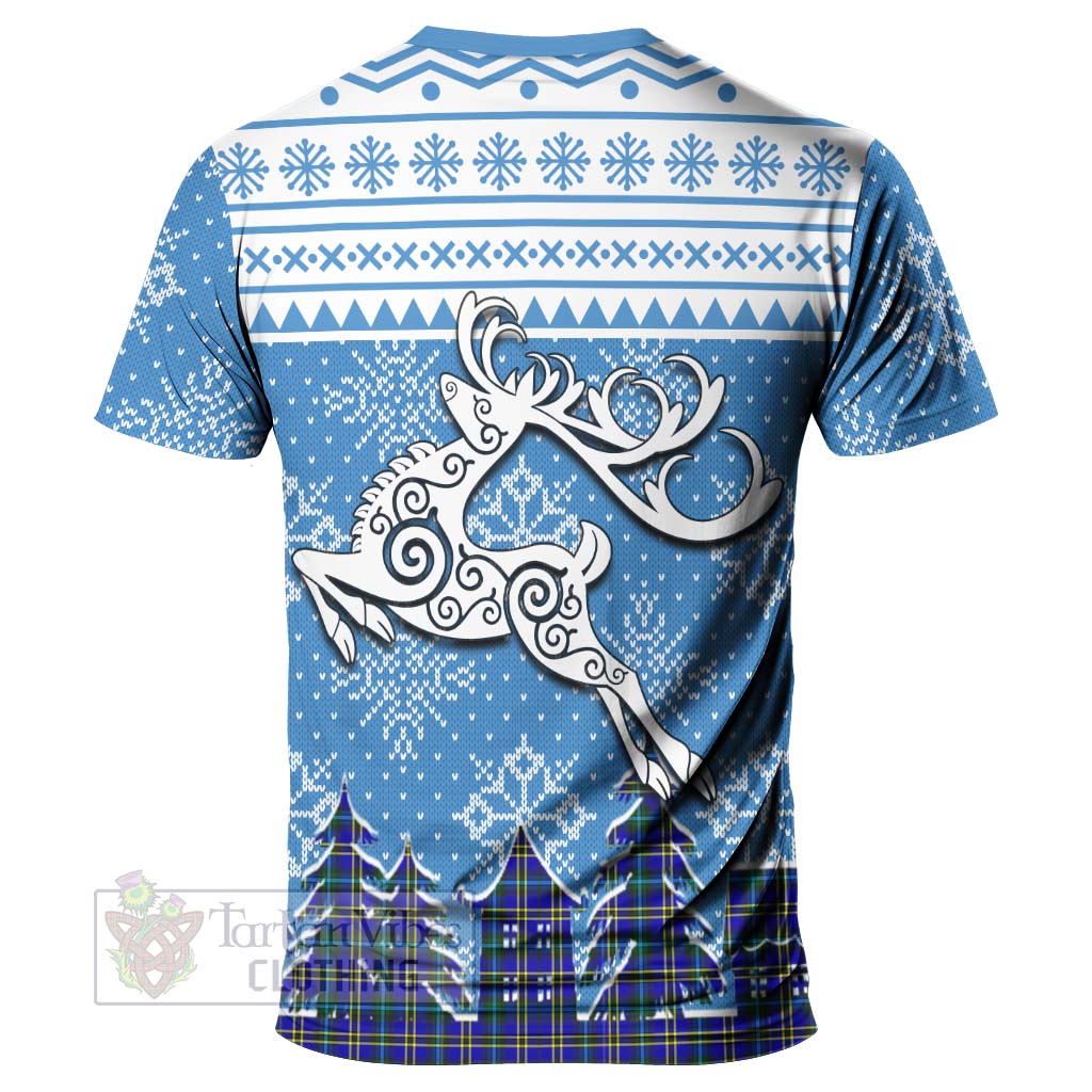 Tartan Vibes Clothing Hope Clan Christmas T-Shirt Celtic Reindeer Style