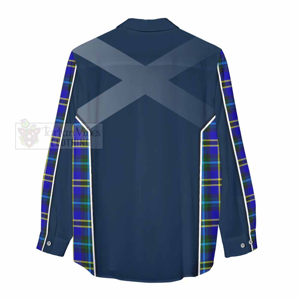 Tartan Vibes Clothing Hope Tartan Women's Casual Shirt with Family Crest and Lion Rampant Vibes Sport Style