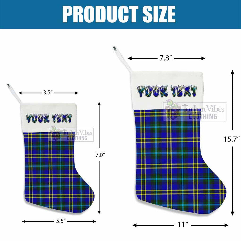 Tartan Vibes Clothing Hope Tartan Christmas Stocking with Personalized Text