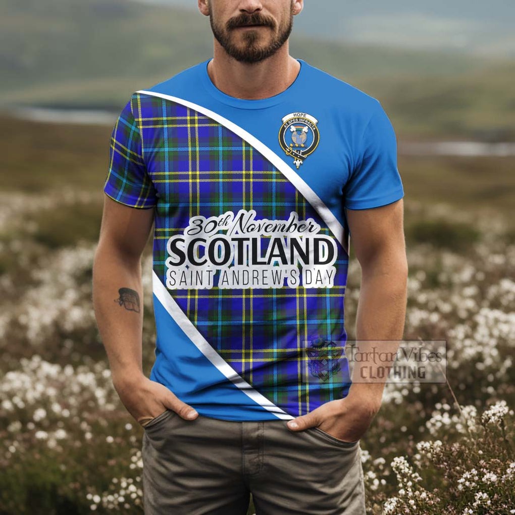 Tartan Vibes Clothing Hope Family Crest Tartan T-Shirt Celebrate Saint Andrew's Day in Style