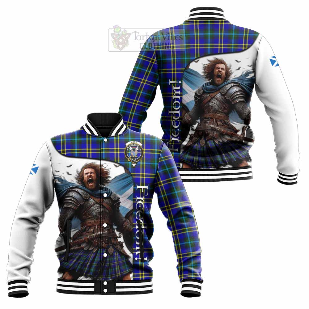 Tartan Vibes Clothing Hope Crest Tartan Baseball Jacket Inspired by the Freedom of Scottish Warrior