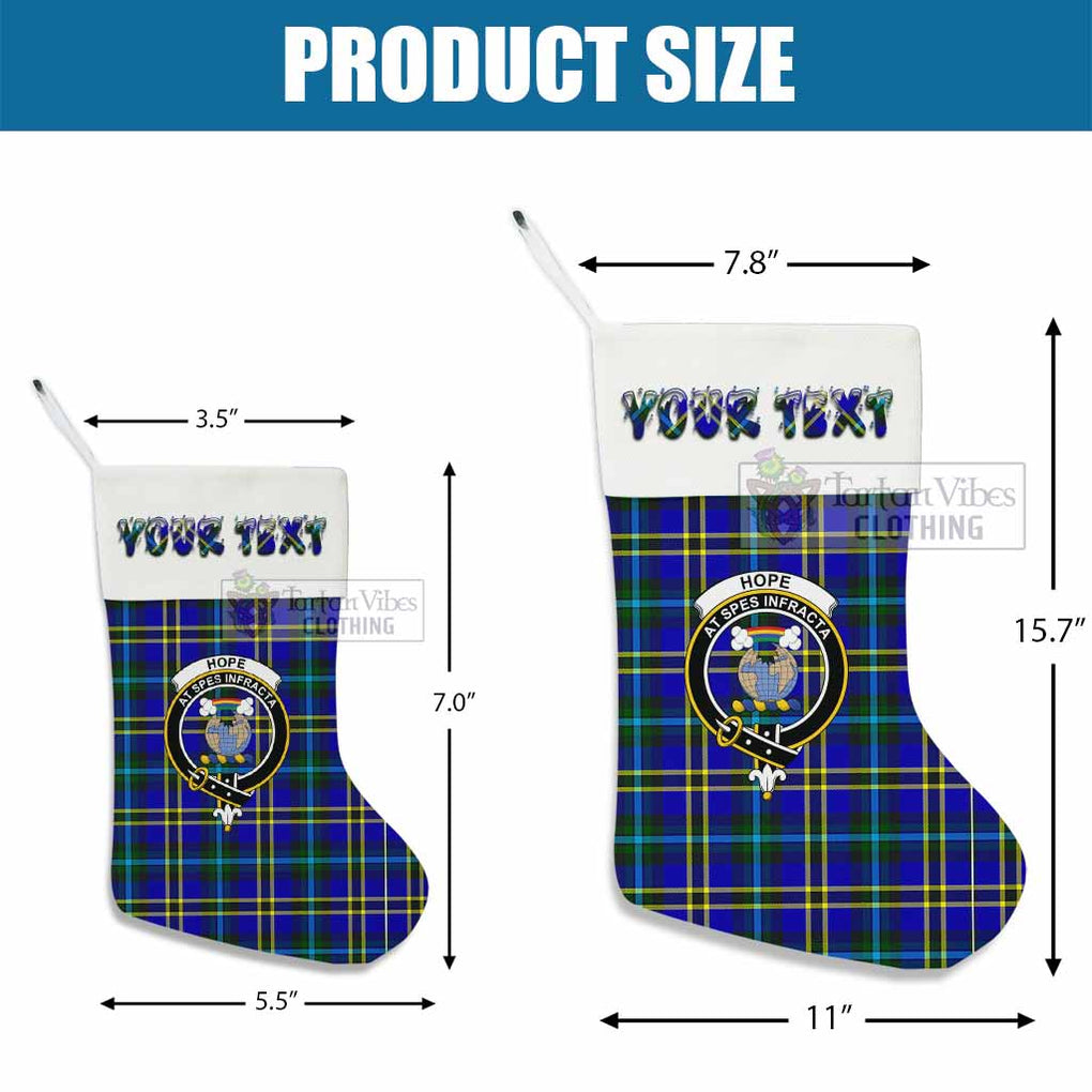 Tartan Vibes Clothing Hope Tartan Family Crest Christmas Stocking with Personalized Text