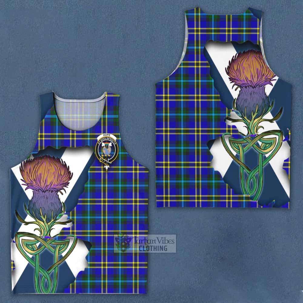 Hope Tartan Family Crest Men's Tank Top Scottish Thistle Celtic Inspired - Tartan Vibes Clothing