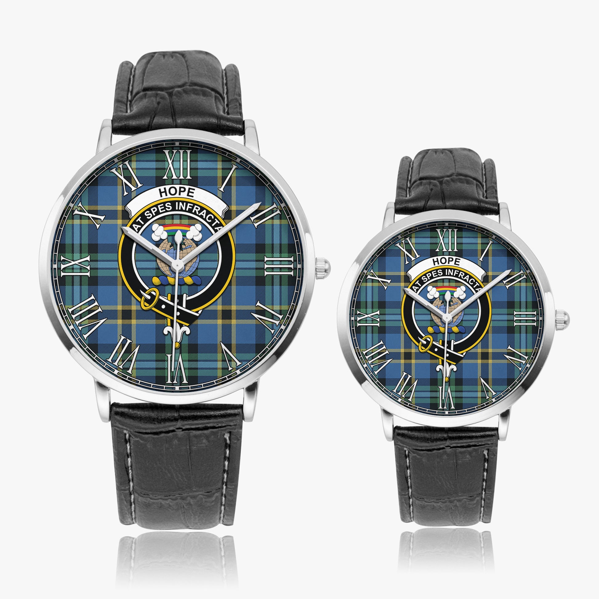 Hope Ancient Tartan Family Crest Leather Strap Quartz Watch - Tartanvibesclothing