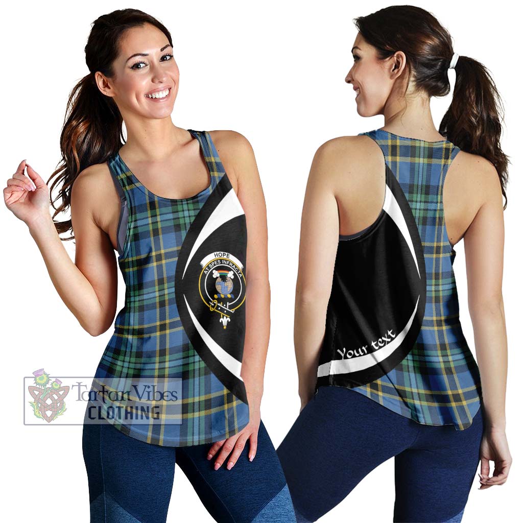 Hope Ancient Tartan Women's Racerback Tanks with Family Crest Circle Style 4XL - Tartan Vibes Clothing