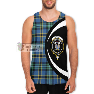 Hope Ancient Tartan Men's Tank Top with Family Crest Circle Style