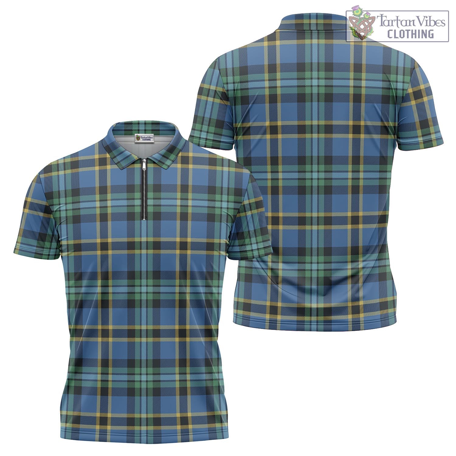 Tartan Vibes Clothing Hope Ancient Tartan Zipper Polo Shirt