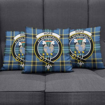 Hope Ancient Tartan Pillow Cover with Family Crest