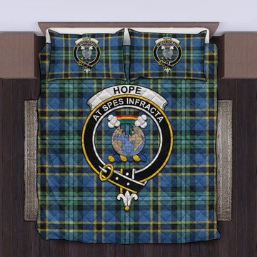 Hope Ancient Tartan Quilt Bed Set with Family Crest