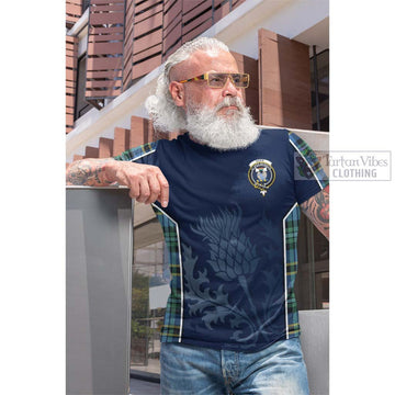 Hope Ancient Tartan Cotton T-shirt with Family Crest and Scottish Thistle Vibes Sport Style