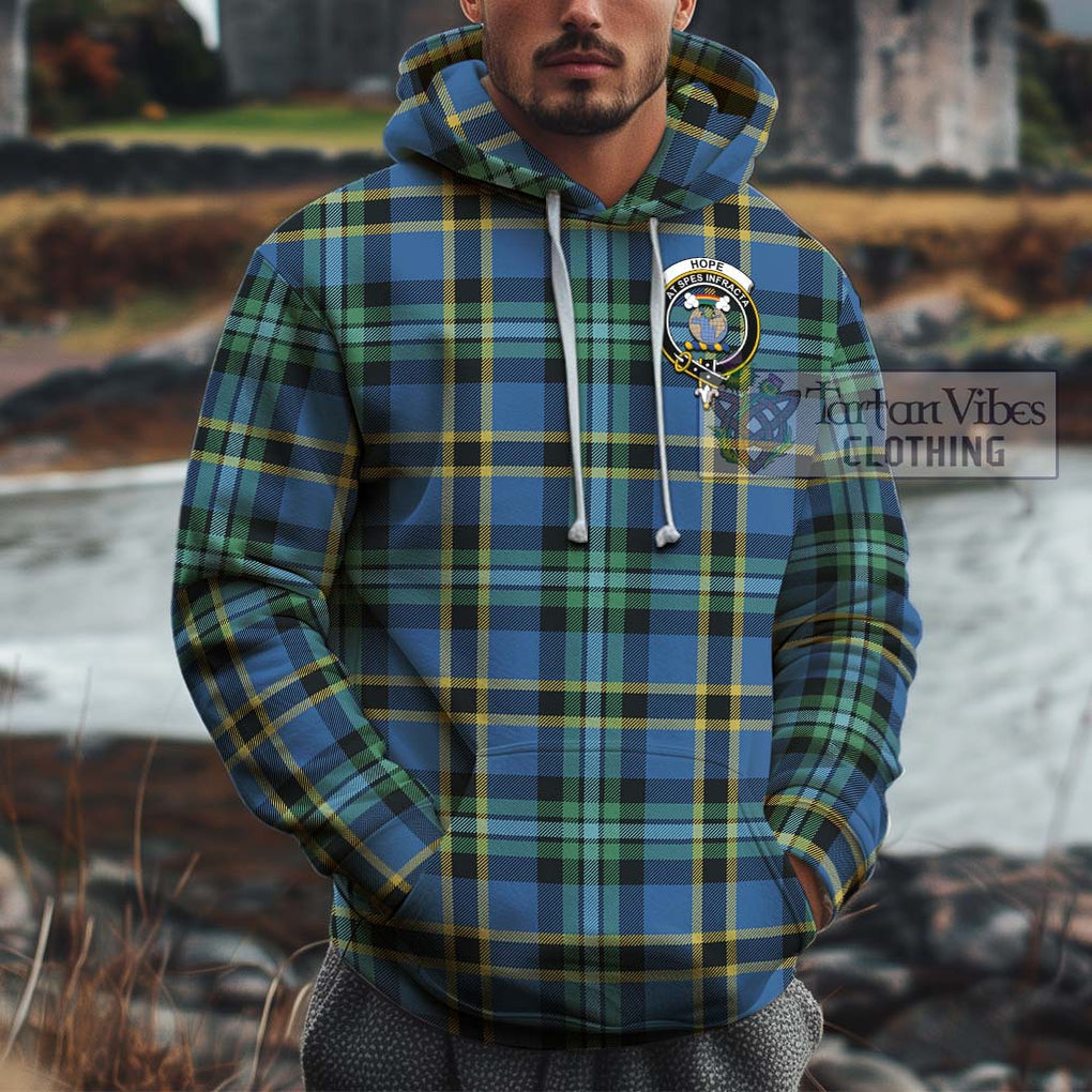 Hope Ancient Tartan Cotton Hoodie with Family Crest Pullover Hoodie XS - Tartan Vibes Clothing