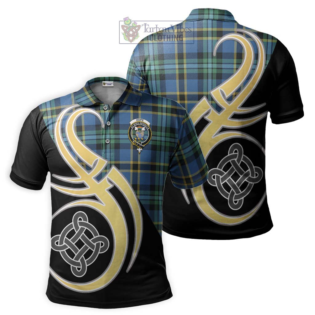 Hope Ancient Tartan Polo Shirt with Family Crest and Celtic Symbol Style Kid - Tartan Vibes Clothing