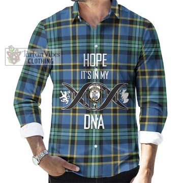 Hope Ancient Tartan Long Sleeve Button Shirt with Family Crest DNA In Me Style