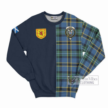 Hope Ancient Tartan Sweatshirt Alba with Scottish Lion Royal Arm Half Style