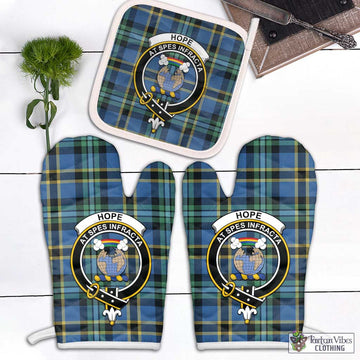 Hope Ancient Tartan Combo Oven Mitt & Pot-Holder with Family Crest