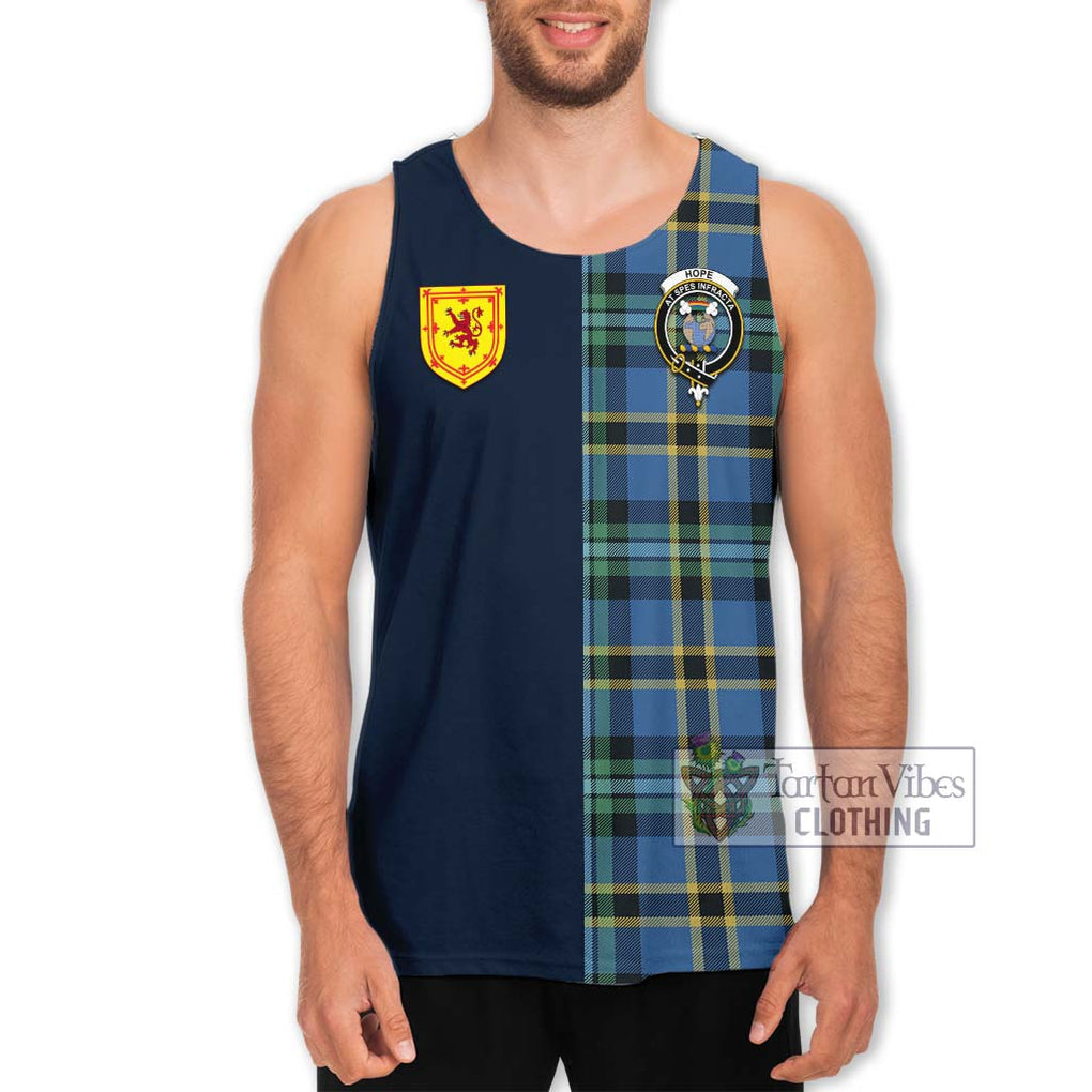 Tartan Vibes Clothing Hope Ancient Tartan Men's Tank Top with Scottish Lion Royal Arm Half Style