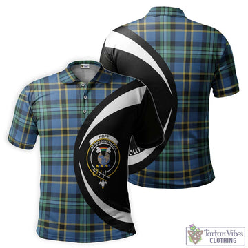 Hope Ancient Tartan Men's Polo Shirt with Family Crest Circle Style