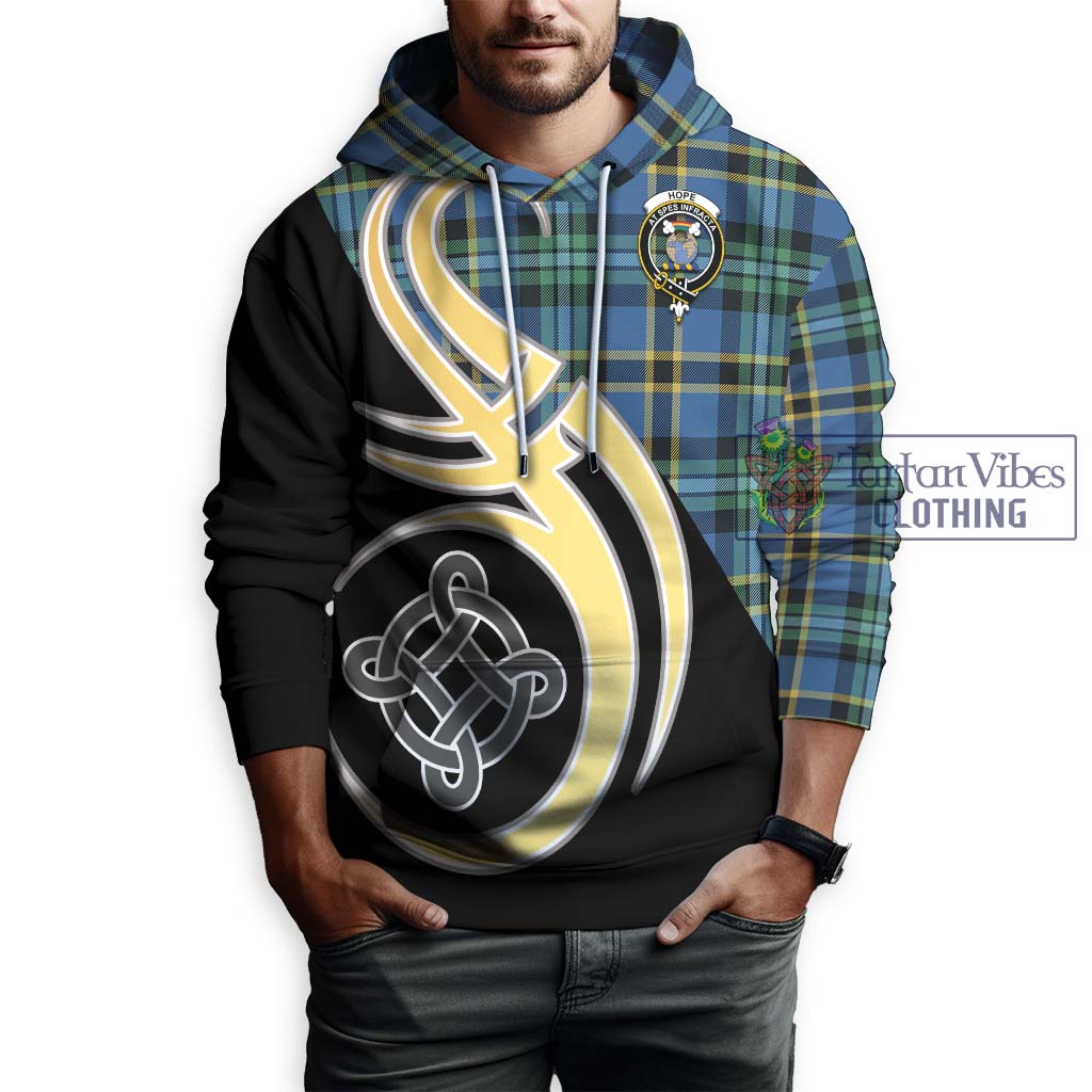 Hope Ancient Tartan Hoodie with Family Crest and Celtic Symbol Style Zip Hoodie - Tartan Vibes Clothing