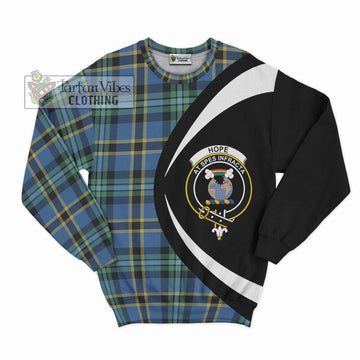 Hope Ancient Tartan Sweatshirt with Family Crest Circle Style