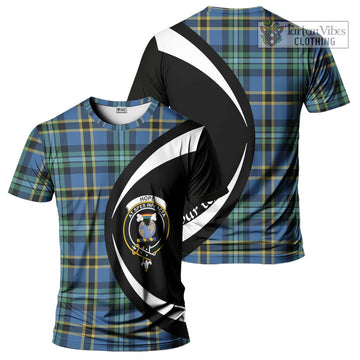 Hope Ancient Tartan T-Shirt with Family Crest Circle Style