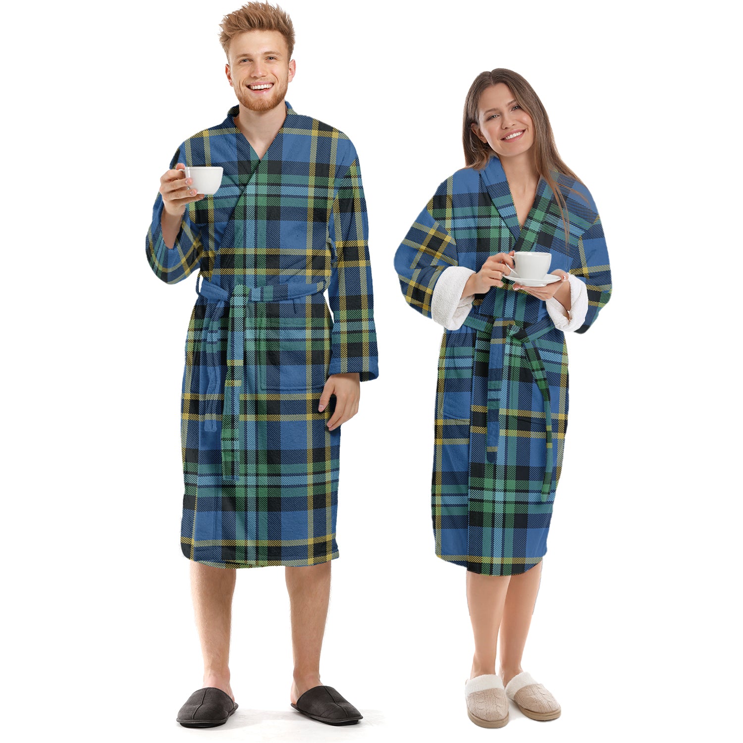 Hope Ancient Tartan Bathrobe Unisex S - Tartan Vibes Clothing