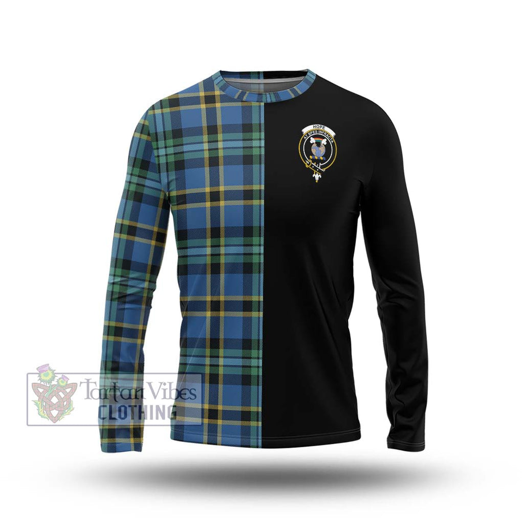 Hope Ancient Tartan Long Sleeve T-Shirt with Family Crest and Half Of Me Style Unisex - Tartanvibesclothing Shop