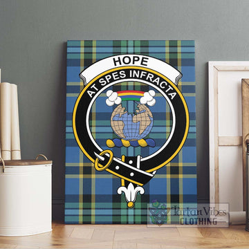 Hope Ancient Tartan Canvas Print Wall Art with Family Crest