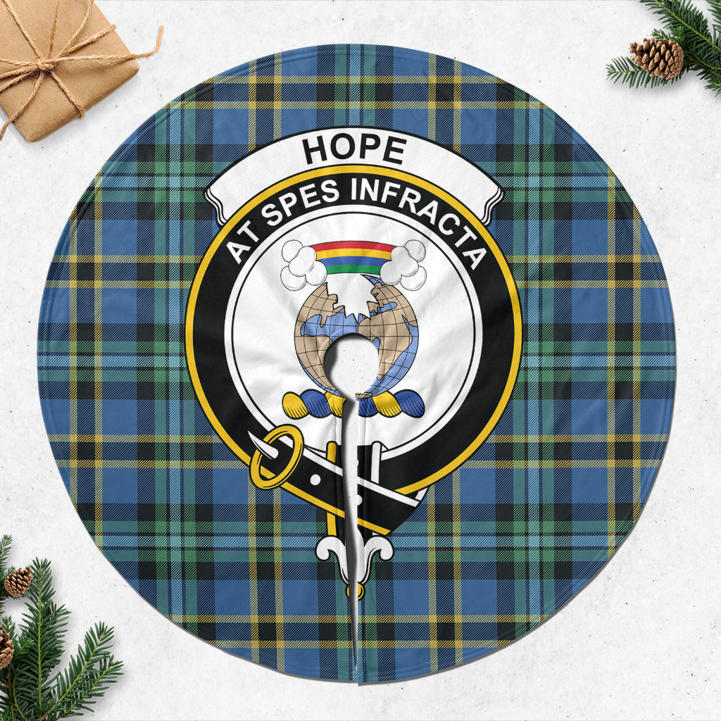 Hope Ancient Tartan Christmas Tree Skirt with Family Crest - Tartanvibesclothing